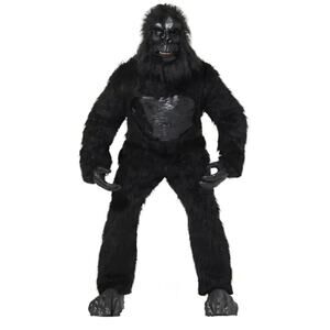 SPIRIT DELUXE ADULT GORILLA COSTUME – MASK, JUMPSUIT, HANDS & FEET – ONE SIZE